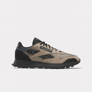 Reebok Classic Leather Men's Shoes Beige Blue Black | BBR9273MC