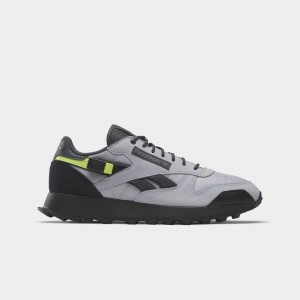 Reebok Classic Leather Men's Shoes Grey Black | RNT5391QC