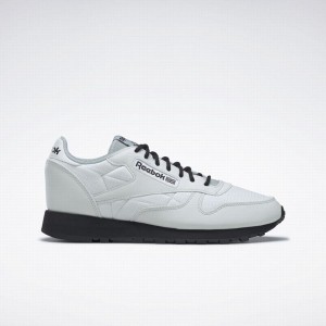 Reebok Classic Leather Men's Shoes Grey Black | XPR3957UH