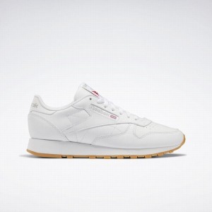 Reebok Classic Leather Men's Shoes White Grey | VHA3134UW