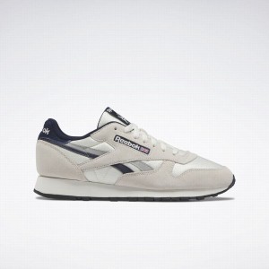 Reebok Classic Leather Men's Shoes White Navy Black | LVF3635TV