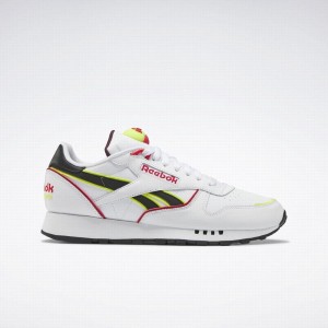 Reebok Classic Leather Pump Men's Shoes White Black Yellow | MKH398XE