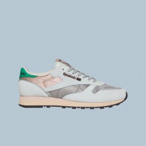 Reebok Classic Leather Retro Men's Shoes White Brown Green | ONA5222SQ