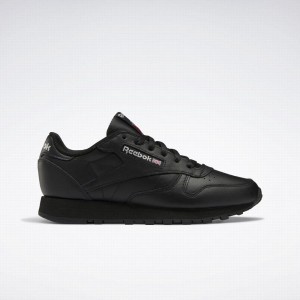 Reebok Classic Leather Women's Shoes Black Grey | LRJ5950OR