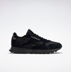 Reebok Classic Leather Women's Shoes Black Grey | XLK3625LD