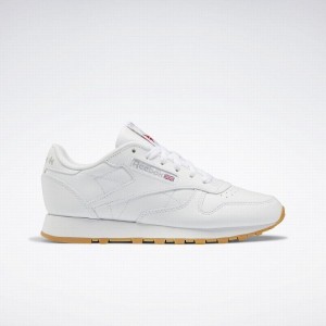 Reebok Classic Leather Women's Shoes White Grey | UUI3388ST