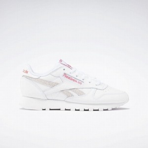 Reebok Classic Leather Women's Shoes White Rose | ZPC6082CD