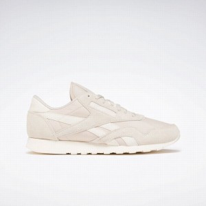 Reebok Classic Nylon Men's Shoes Beige White | AKU384ML