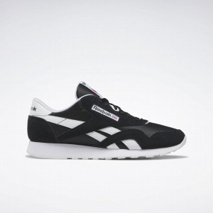 Reebok Classic Nylon Men's Shoes Black White | TCC950RN