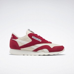 Reebok Classic Nylon Men's Shoes Red White | HFI9940QK