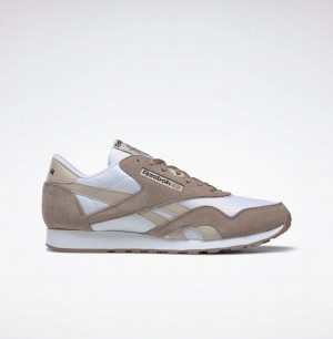 Reebok Classic Nylon Men's Shoes White Beige Grey Brown | IWT6480IU