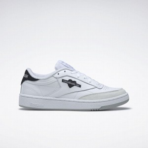 Reebok Club C 85 Men's Shoes White Black Grey | LBA2466YW