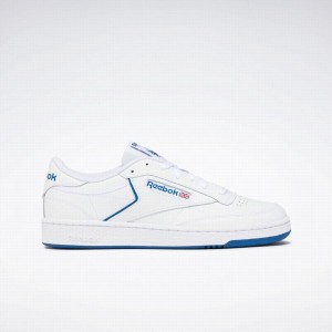 Reebok Club C 85 Men's Shoes White Blue | FZY9724JA