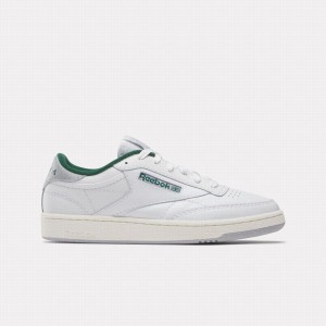 Reebok Club C 85 Men's Shoes White Dark Green | JON5050WV