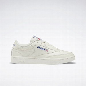 Reebok Club C 85 Men's Shoes White Deep Blue | OGA819KY