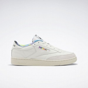 Reebok Club C 85 Men's Shoes White Turquoise | FZH2491YU