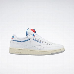 Reebok Club C 85 Pump Men's Shoes White Blue | IOE6944AK