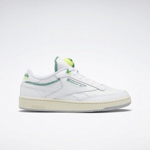 Reebok Club C 85 Pump Men's Shoes White Green | FZR1377PG