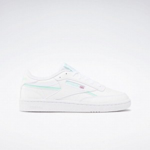 Reebok Club C 85 Vegan Women's Shoes Mint White Green | SNJ8962ND