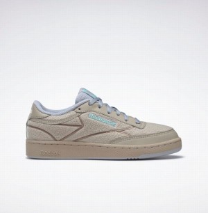 Reebok Club C 85 Women's Shoes Beige Grey Brown | DNI1035OP