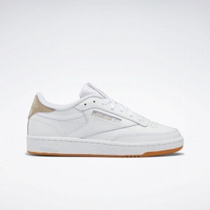 Reebok Club C 85 Women's Shoes White Beige | SMQ1654HM