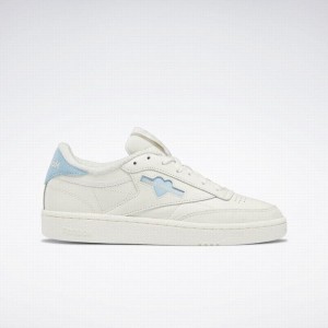 Reebok Club C 85 Women's Shoes White Blue | AGP2268DJ