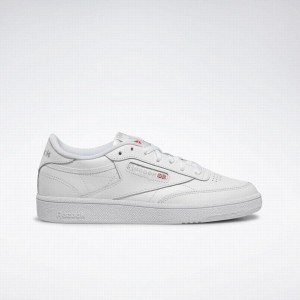 Reebok Club C 85 Women's Shoes White Light Grey | PUQ564RD