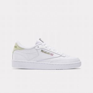 Reebok Club C 85 Women's Shoes White Orange | YZW1080DA