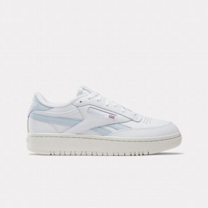 Reebok Club C Double Women's Shoes White Blue | CSU9294AQ