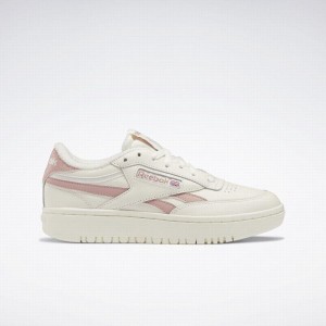 Reebok Club C Double Women's Shoes White Pink | NPI6513QF