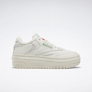 Reebok Club C Extra Women's Shoes White Green | FUA6465WB