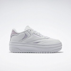 Reebok Club C Extra Women's Shoes White Purple | DPX4986NC