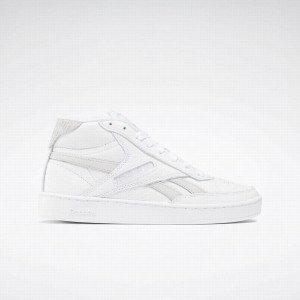 Reebok Club C Form Hi Women's Shoes White Grey | UOK4831VA