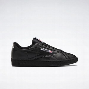 Reebok Club C Grounds Men's Shoes Black Red | FHC837SW