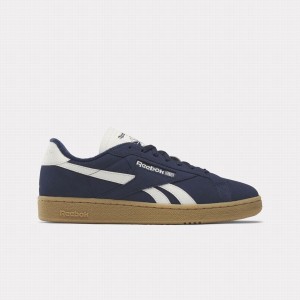 Reebok Club C Grounds Men's Shoes Navy White | WEL6830NJ