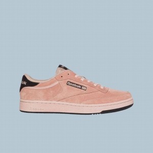 Reebok Club C Men's Shoes Light Pink Black | RTR378KZ