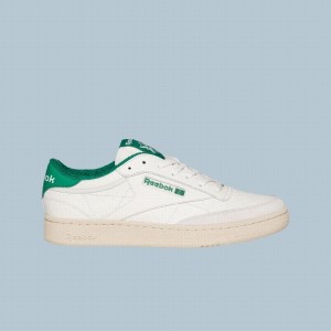 Reebok Club C Men's Shoes White Green | JME3110TU