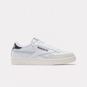 Reebok Club C Revenge Men's Shoes White Blue Navy | RRO7684CN