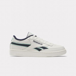 Reebok Club C Revenge Men's Shoes White Navy Mint | GGH313EI