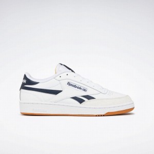 Reebok Club C Revenge Men's Shoes White Navy Grey | ZTG1990VP