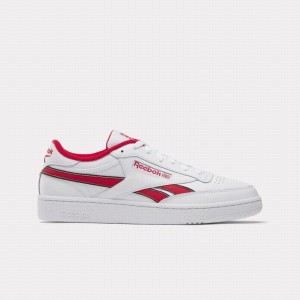 Reebok Club C Revenge Men's Shoes White Red Black | OJB298RE