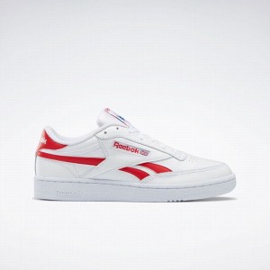 Reebok Club C Revenge Men's Shoes White Red | AFD3415WN