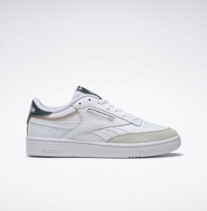 Reebok Club C Revenge Women's Shoes White Green Beige | NNA36100MH