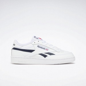 Reebok Club C Revenge Women's Shoes White Navy | PJS3846JD