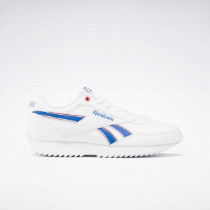 Reebok Court Advance Clip Women's Lifestyle Shoes White Deep Blue Red | UNB4046QR