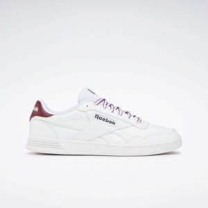 Reebok Court Advance Men's Lifestyle Shoes White Burgundy Black | HYO2351DR