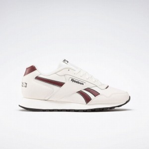 Reebok Glide Men's Lifestyle Shoes White Black Burgundy | WHR7630JP