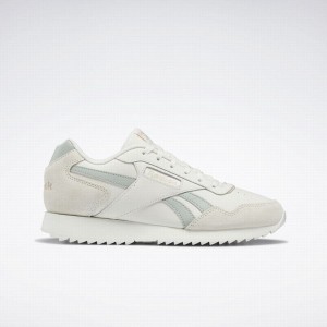 Reebok Glide Ripple Women's Lifestyle Shoes White Grey Green | NMZ20100TZ