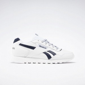 Reebok Glide Women's Lifestyle Shoes White Navy | NMX214ZJ