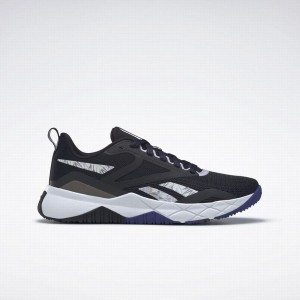 Reebok Nfx Trainers Women's Training Shoes Black White Purple | NIV9974CM